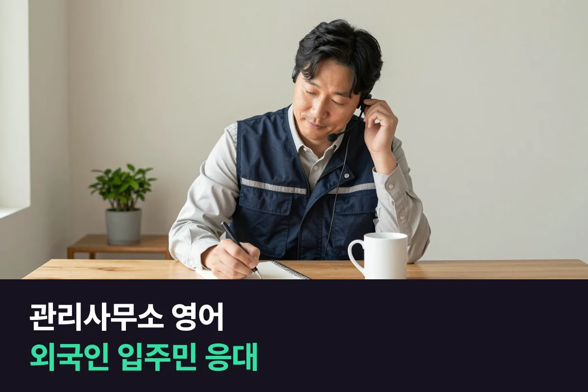 외국인 입주민이 찾아오는 아파트 관리사무소, 직원은 영어를 어떻게 준비해야 합니까?