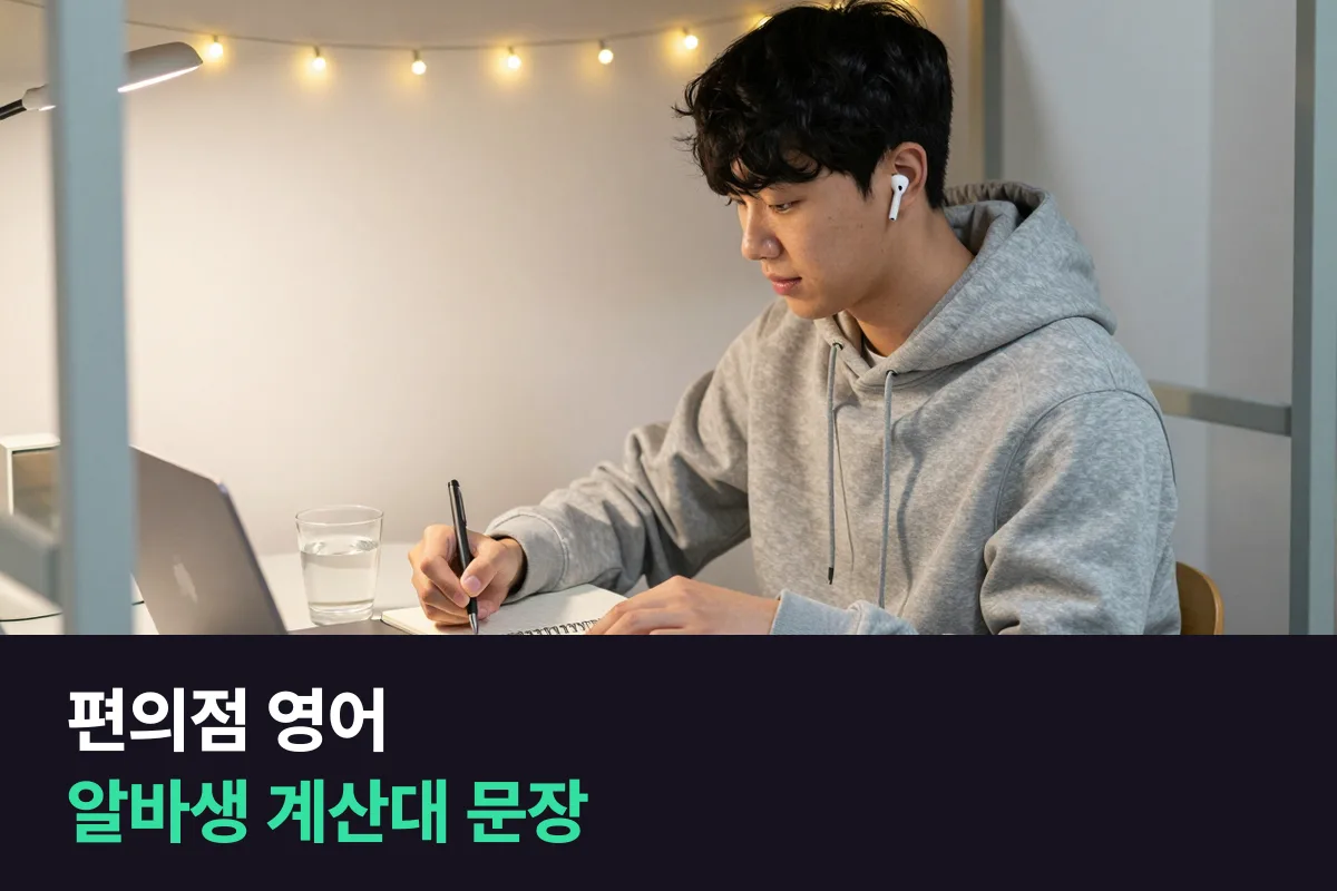 외국인 손님이 오는 편의점에서 아르바이트하는 대학생은 영어를 어떻게 준비해야 합니까?
