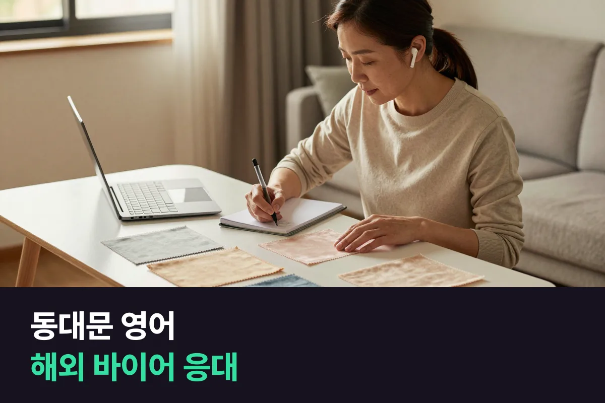 동대문 패션 도매상가 상인은 해외 바이어 응대 영어를 어떻게 준비합니까?