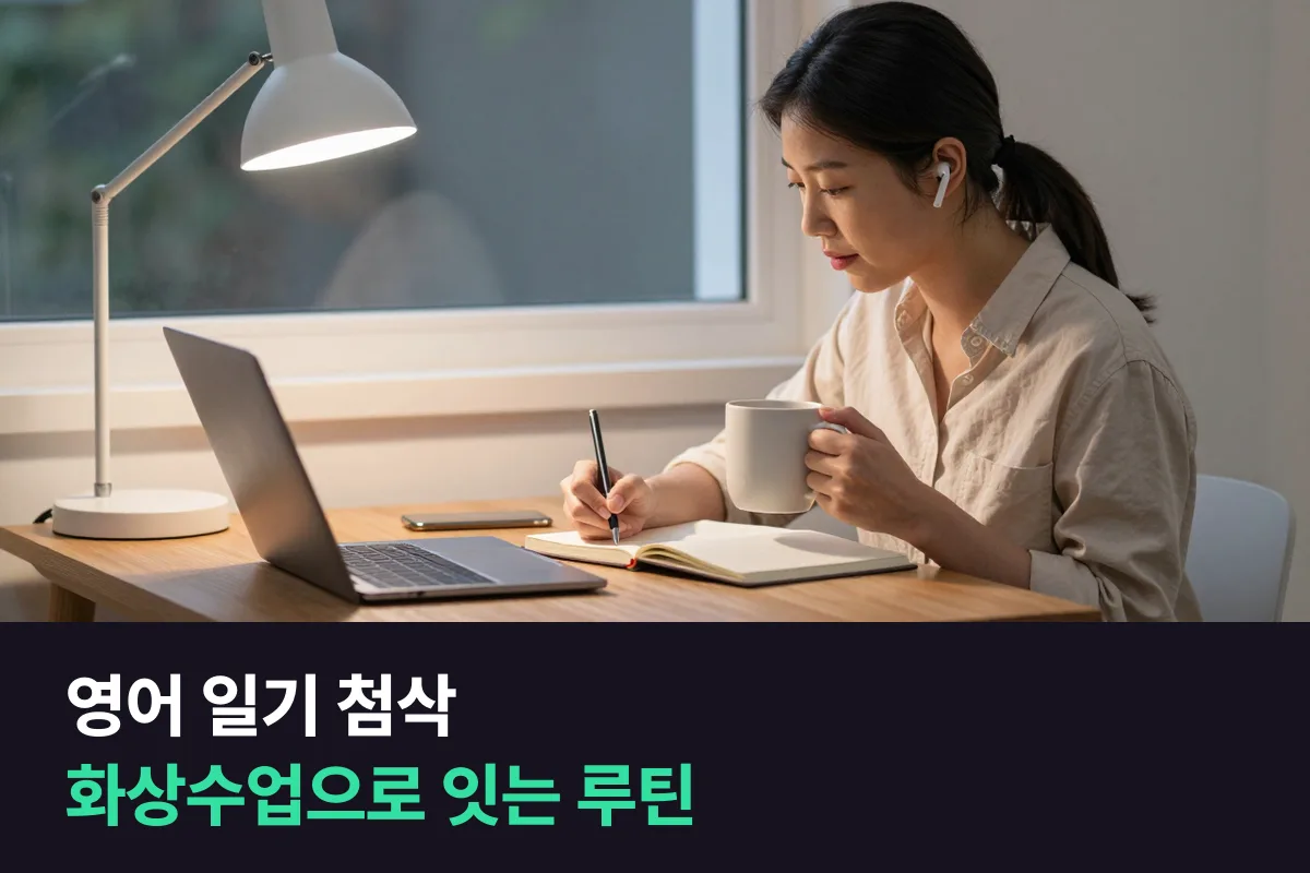 영어 일기 첨삭, 쓰기로 끝내지 않고 화상수업에서 말하기로 이어 가는 루틴