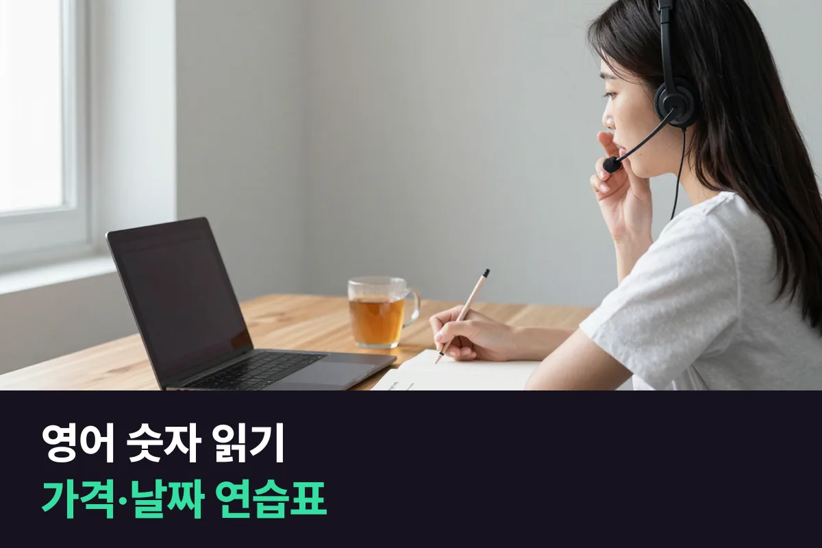 영어로 숫자·가격·날짜를 말할 때 왜 자꾸 막힙니까?