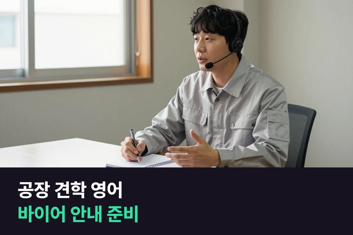 외국인 바이어 공장 견학을 맡았다면 영어를 어떻게 준비해야 합니까?