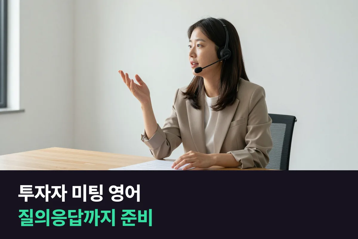 해외 투자자 미팅을 앞둔 창업자, 영어는 어떻게 준비해야 합니까?