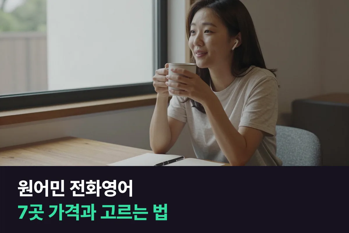 원어민 전화영어 추천: 영미권 강사 7곳 가격과 고르는 기준