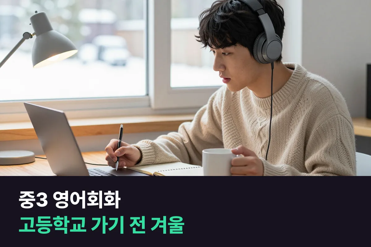 중3 영어회화: 고등학교에 가면 줄어드는 말하기 시간, 겨울방학에 미리 쌓아 둡니다
