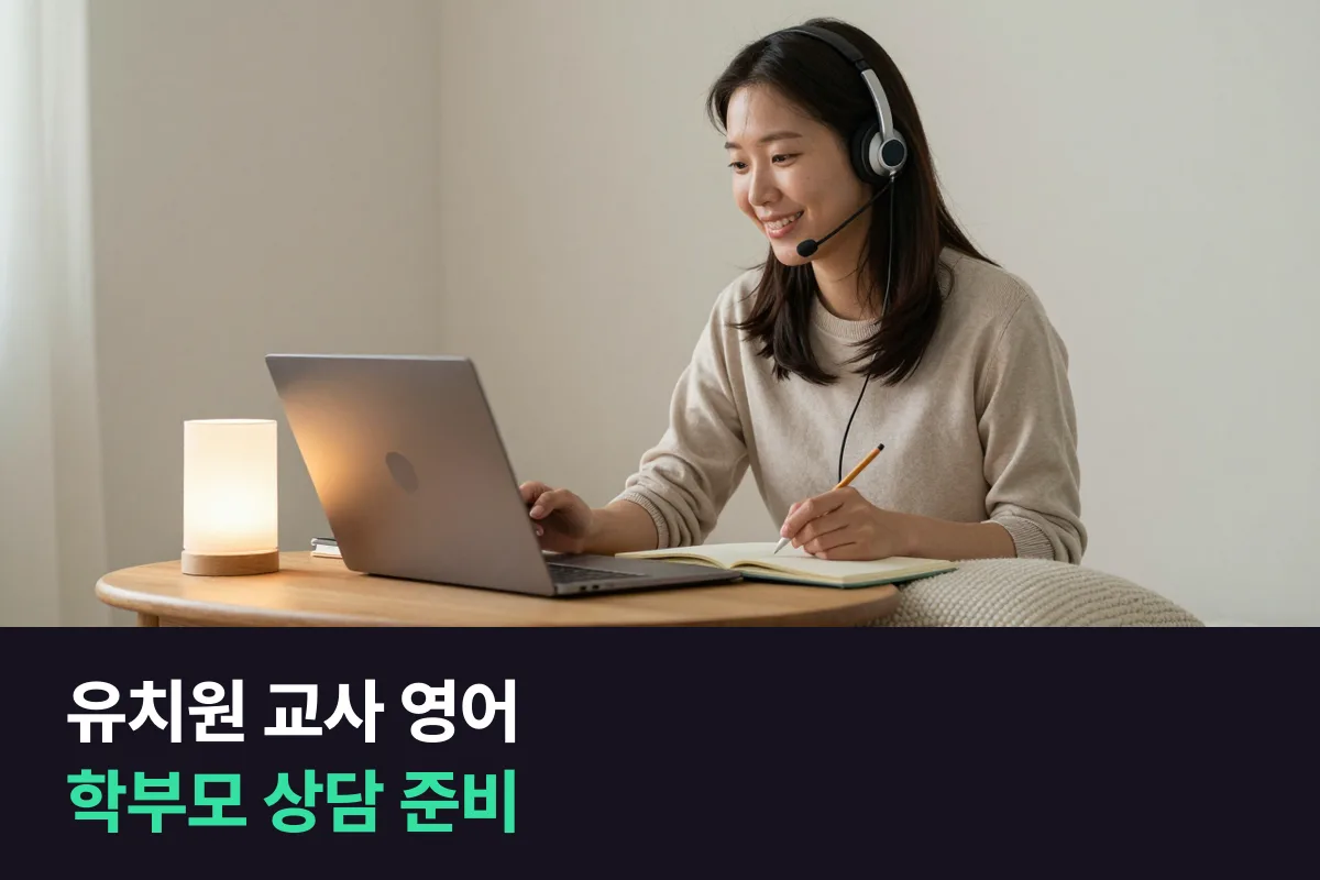 외국인 학부모와 상담하는 어린이집·유치원 교사, 영어는 무엇부터 준비해야 합니까?