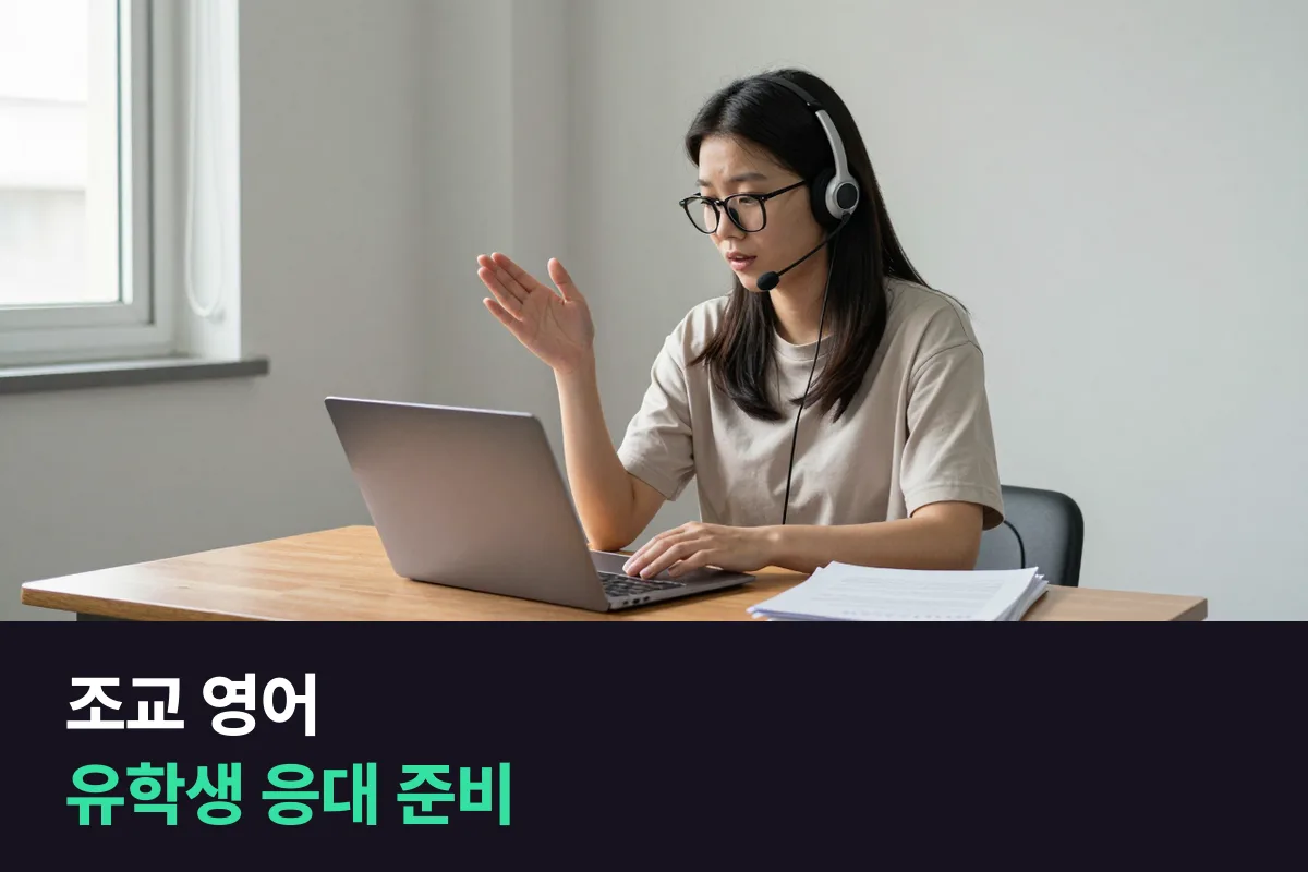 외국인 유학생 수업을 맡은 대학 조교, 영어회화는 어떻게 준비해야 합니까?