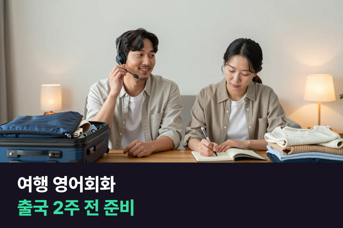 출국까지 2주, 여행 영어회화를 화상영어로 준비하는 순서