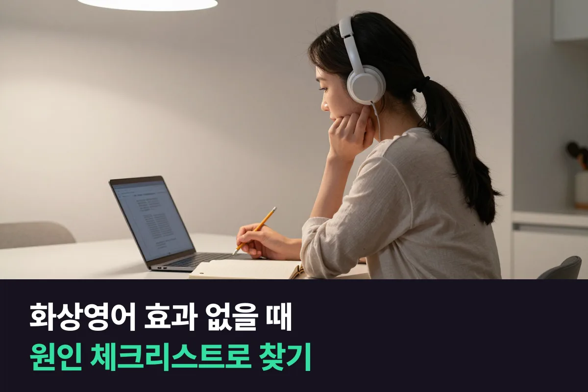 화상영어 효과가 없다고 느낄 때, 무엇부터 바꿔야 합니까?