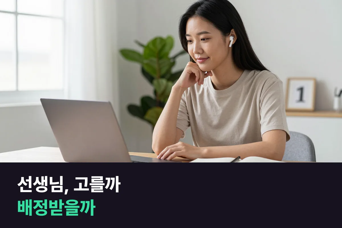 화상영어 선생님, 직접 고르는 방식과 배정받는 방식 중 무엇이 맞을까