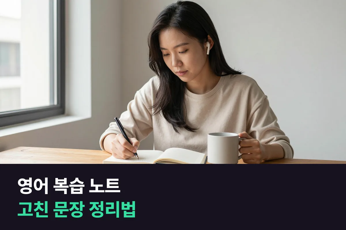 화상영어 수업 뒤 영어 복습 노트는 어떻게 써야 합니까?